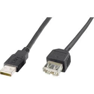 Kabel USB 2.0, USB A/USB zásuvka A, 1,8 m, Digitus