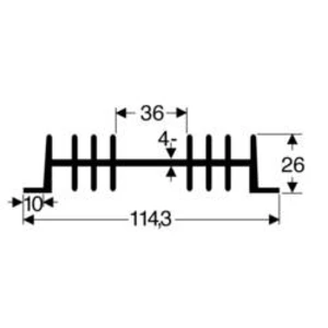 Chladič Fischer Elektronik SK 01 100 SA, 111 x 26 x 100 mm