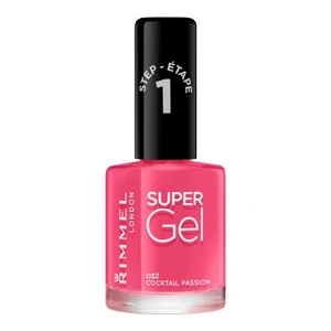 Rimmel London Super Gel STEP1 12 ml lak na nechty pre ženy 032 Cocktail Passion