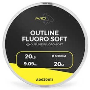 Avid carp návazcový fluorocarbon outline fluoro-soft 20m - 0,39 mm 20 lb/9.09 kg