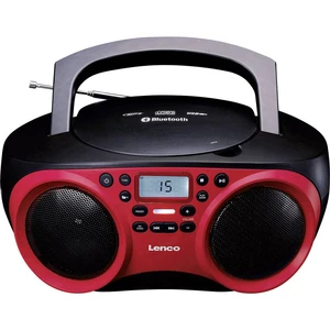 Lenco SCD-501 CD-rádio FM AUX, Bluetooth, CD, USB   červená, čierna