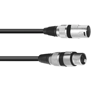 Omnitronic 3022055N XLR prepojovací kábel [1x XLR zástrčka 3pólová - 1x XLR zásuvka 3pólová] 10.00 m čierna