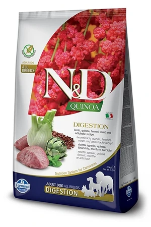 N&amp;D Quinoa Dog Digestion Lamb/Fennel Low Grain - 2,5kg