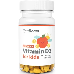 GymBeam Vitamin D3 for Kids cucavé tablety pro děti příchuť Orange 120 tbl