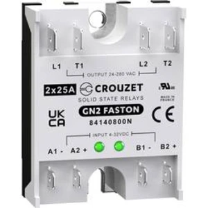 Polovodičové relé Crouzet SSR GN2 84140800N, 25 A, 1 ks