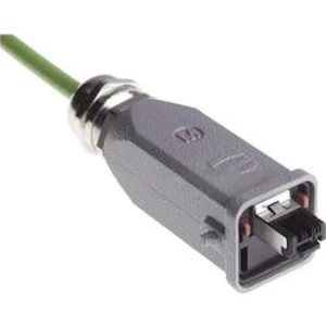 Propojka RJ45 Harting 09 45 115 1100, IP65 / 67, zástrčka rovná, Push-Pull, šedá