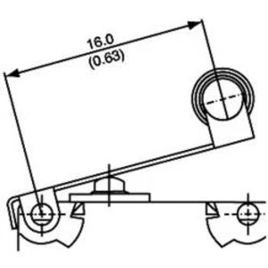 Mikrospínač saia série V4N-pájecí špička, rolnička 16 mm