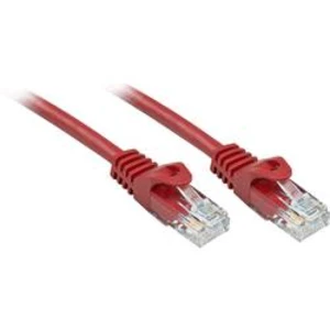 Síťový kabel RJ45 LINDY 48184, CAT 6, U/UTP, 3.00 m, červená