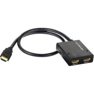 HDMI rozbočovač Inakustik 3247012 003247012, 2 porty, černá