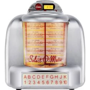 Stolní rádio Silva Schneider Jukebox 55, AUX, Bluetooth, USB, SD, stříbrná