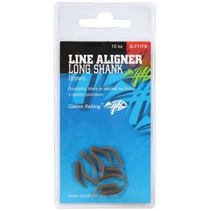 Giants fishing rovnátka na háček line aligner long shank large brown 10 ks