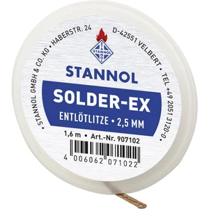 Stannol Solder Ex odspájkovacie lanko Dĺžka 1.6 m Šírka 2.5 mm taviaca prísada