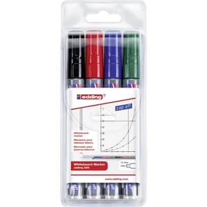 Edding 4-250-4 edding 250 whiteboard marker popisovač na biele tabule čierna, modrá, červená, zelená  4 ks