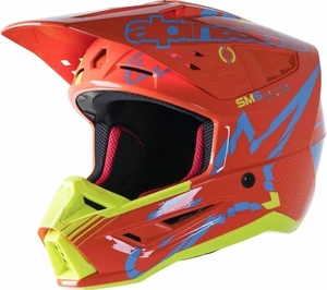 Alpinestars S-M5 Action Helmet Orange Fluorescent/Cyan/Yellow Fluorescent/Glossy M Casque