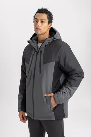 DEFACTO Fit Water Repellent Slim Fit Hooded Coat