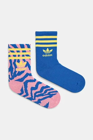 Ponožky adidas Originals X Farm Rio 2-pack modrá barva, IY0354