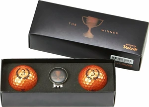 Volvik Champion Box Solice 2 Pack Golf Balls Bronze Minge de golf