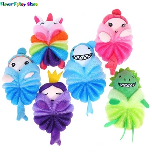 1PC Baby Cartoon Unicorn Mermaid Bath Sponge for Kids Children Toddlers Newborns Adults Cleaning Towel Brush Soft Bath Sponge