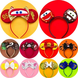 Disney Cars Mickey Mouse Ears Headbands for Girls Headband Adult Girl Accessories Kids Hair Headwear for Disney Carnival Party