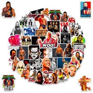 50pcs WWE Stationery Sticker American Wrestling Cartoon Stickers for Car Laptop Backpack Home Decal Waterproof Classic Toys