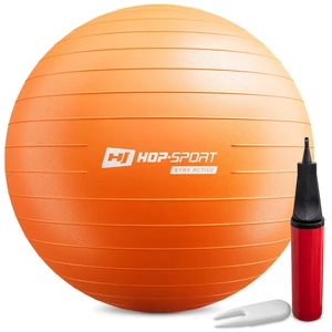 Gymnastický míč fitness 65cm s pumpou - oranžový