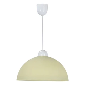 Kremowa lampa wisząca ze szklanym kloszem ø 22 cm Vanilia – Candellux Lighting