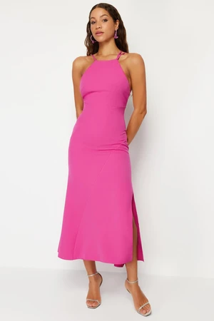 Trendyol Fuchsia Tie Back Woven Dress