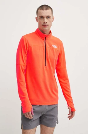 Sportovní tričko s dlouhým rukávem The North Face Sunriser oranžová barva, hladký, NF0A84KRQI41