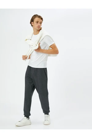 Koton Jogger Sweatpants Laced Waist Pocket Detailed