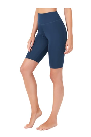 LOS OJOS Women's Navy Blue High Waist Compression Cycling Shorts Sports Leggings