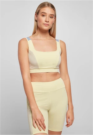 Women's Bra Color Block soft-yellow/softseagrass/vablue