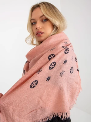 Dusty pink women's scarf with print