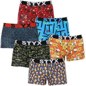 6PACK Mens Boxers Styx art sports rubber multicolor