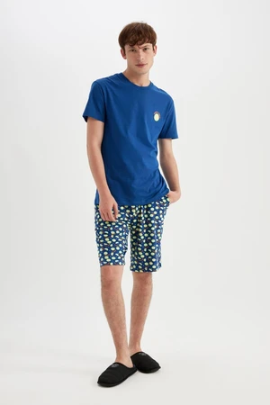 DEFACTO Regular Fit Short Sleeve Pajama Set with Shorts