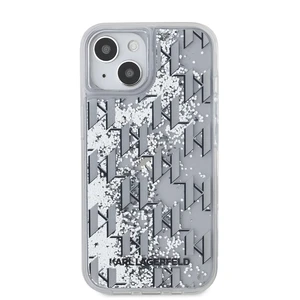 Zadní kryt Karl Lagerfeld Liquid Glitter Monogram Gradient pro Apple iPhone 14, bílá