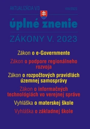 Aktualizácia V/3 2023 – štátna služba, informačné technológie verejnej správy