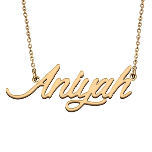 Aniyah Custom Name Necklace Customized Pendant Choker Personalized Jewelry Gift for Women Girls Friend Christmas Present