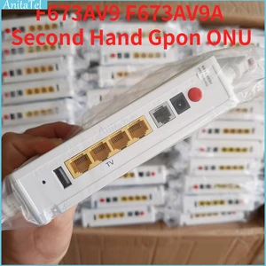 6pcs/lot F673AV9 F673AV9A Second Hand Gpon ONU ONT Dual Band 4ge+1tel+2usb+Ac 5g Wifi English Version Used ONU ONT Without Power