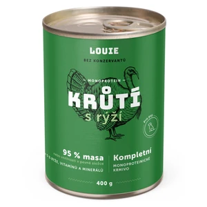 LOUIE Krůtí s rýží konzerva pro psy 400 g