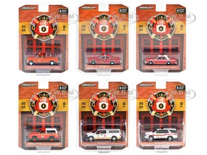 "Fire &amp; Rescue" Set of 6 pieces Series 4 1/64 Diecast Model Car by Greenlight