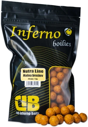 Carp inferno boilies nutra line malina broskyňa 1 kg 20 mm