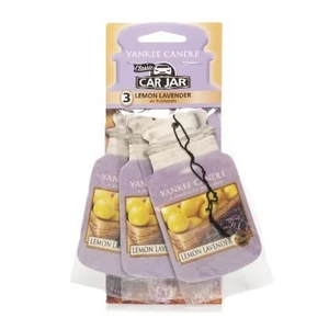 Yankee Candle Papírová visačka do auta Lemon Lavender 3 ks