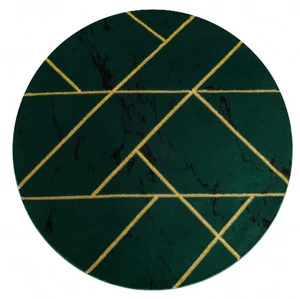 Kusový koberec Emerald geometric 1012 green and gold kruh-200x200 (průměr) kruh