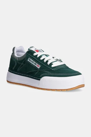 Semišové sneakers boty Reebok Classic Club C Megacourt zelená barva, 100201245