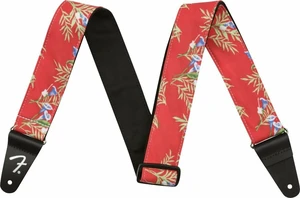 Fender 2'' Hawaiian Strap Red Floral Textilgurte für Gitarren Red