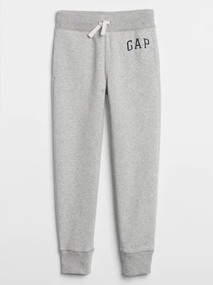 Šedé klučičí dětské tepláky GAP Logo camo print pull-on joggers