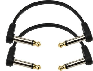 D'Addario Flat Patch Cable 10 cm Winkelklinke - Winkelklinke Patchkabel