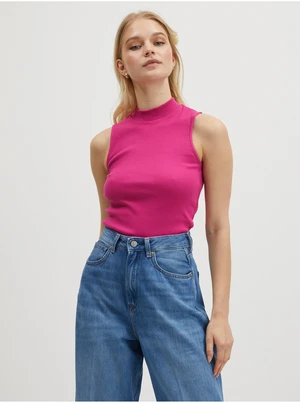 Tmavě růžový dámský basic top ONLY Nessa - Dámské