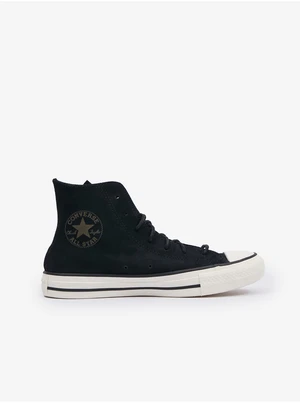 Černé dámské kožené kotníkové tenisky Converse Chuck Taylor All Sta - Dámské