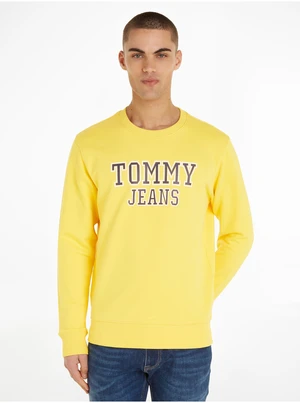 Žlutá pánská mikina s potiskem Tommy Jeans Entry Graphi - Pánské